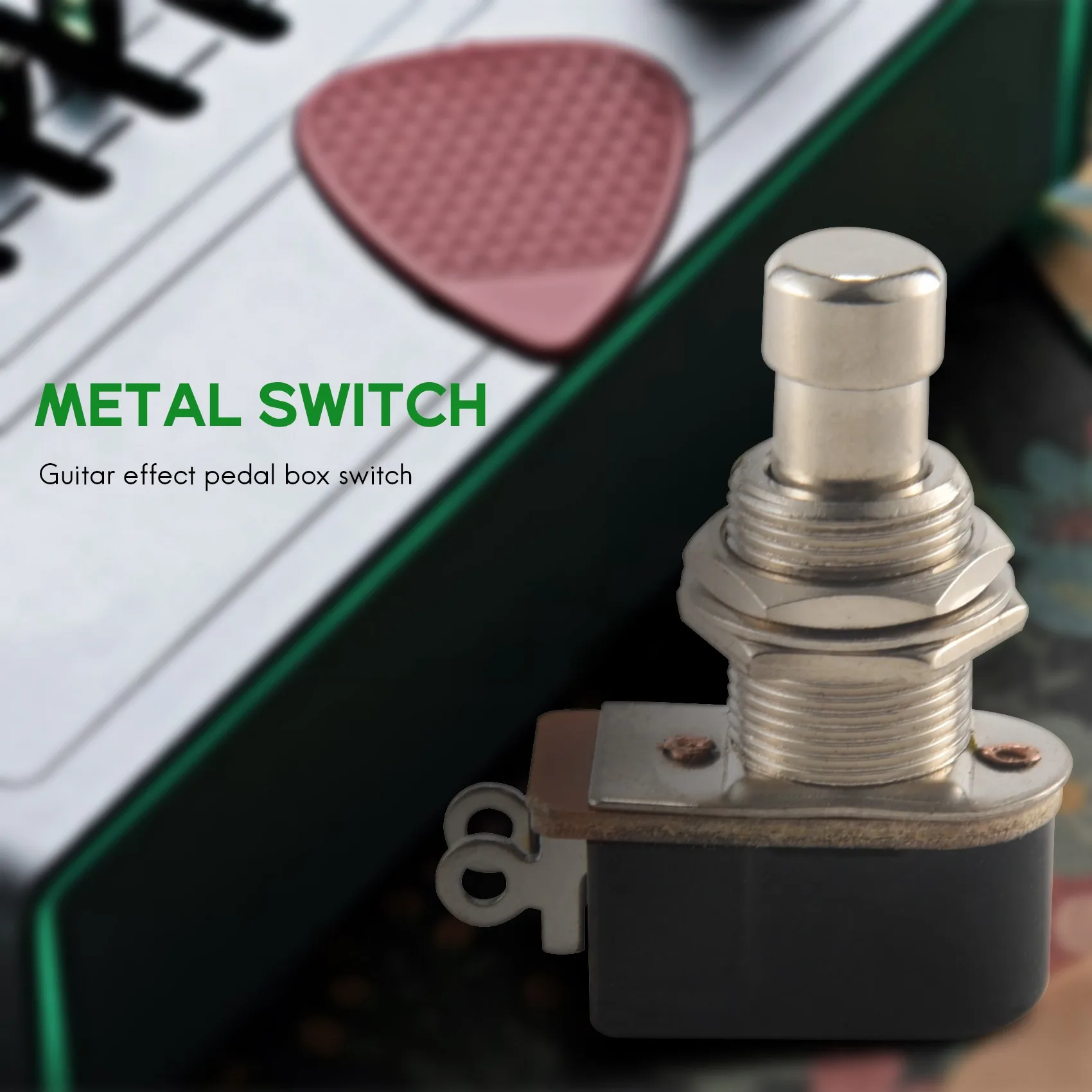 【Supernew】Guitar Effects Pedal Box Momentary SPST Button Stomp Foot Switch Push Button Pack Of 10