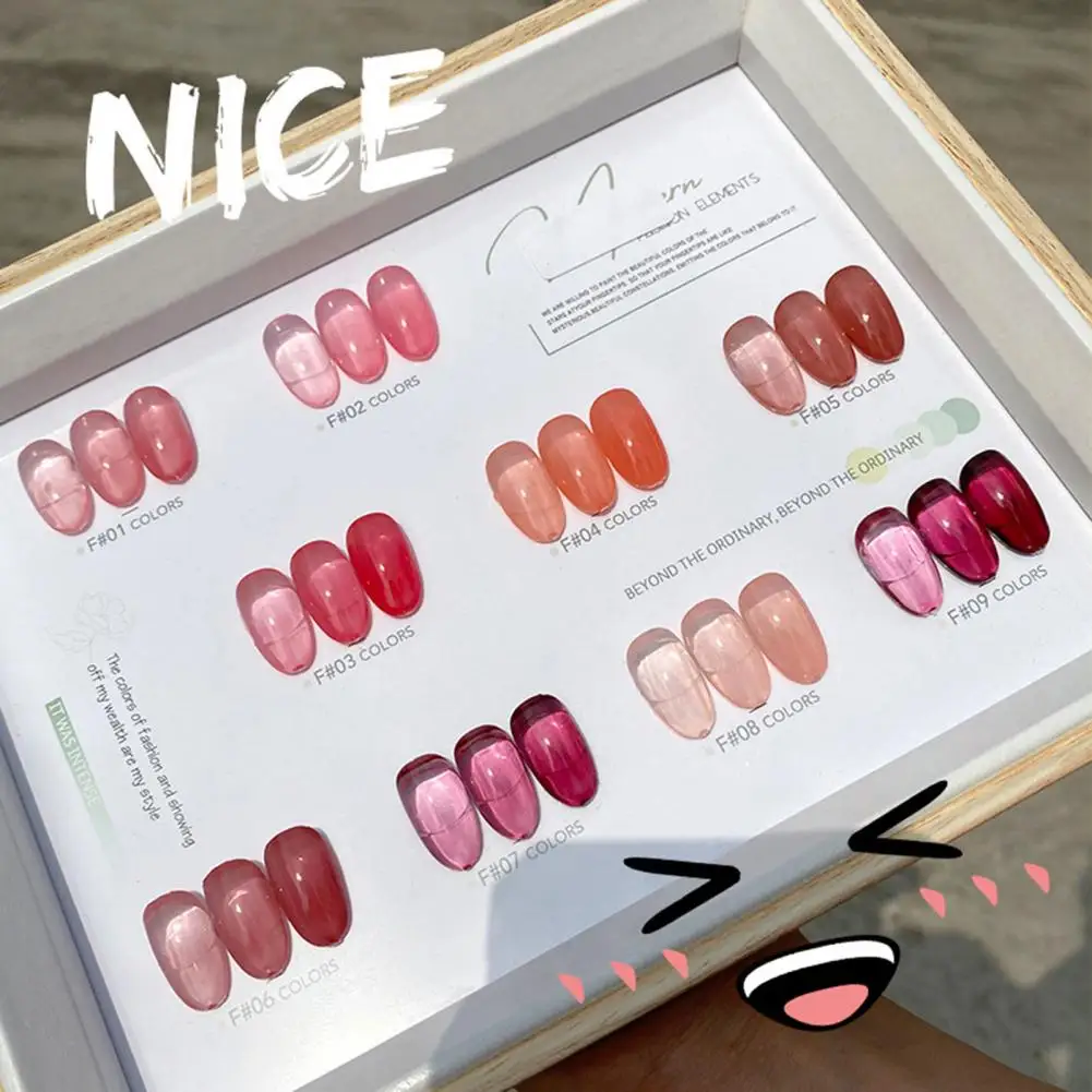 Beauty 8ml Jelly Nail Polish Remove Easily Lasting Nail Accessories Salon Personal Use Translucent Nail Polish for Spring