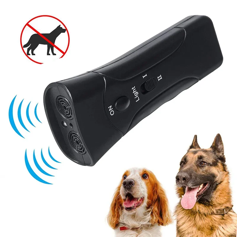 Pet Dog Repeller Whistle Anti Barking Stop Bark Training Device Trainer LED Ultrasonic 3 in 1 Anti Barking Without Battery Dogs