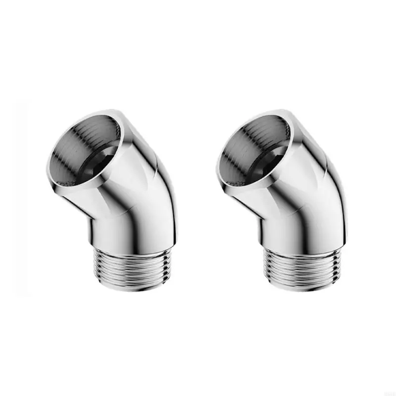 2 PCS 135 מעלות ראש מקלחת מתאם מרפק חיבור זרוע מקלחת חיבור מרפק ראש מקלחת מחבר מחבר קל לשימוש M68E