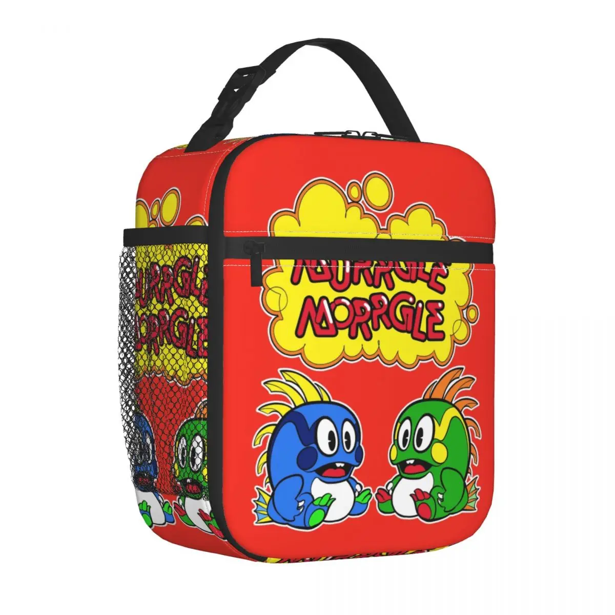 Fighting Games Bubbles Bobble Insulated Lunch Bag for Work School Waterproof Cooler Thermal Lunch Box Women Kids