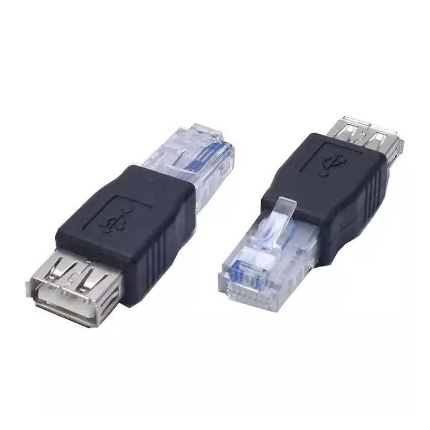 USB Type A Female To RJ45 Male Ethernet LAN Network Router Socket Plug Adapter