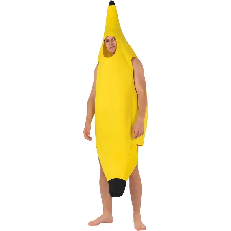 

Banana Cosplay Costume Novelty Carnival Clothing Men Adult Kids Fancy Dress Funny Sexy Halloween Christmas Party Decorations