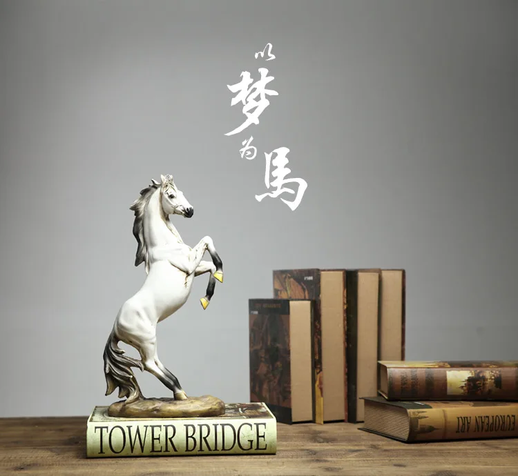 

35cm large GOOD # 2020 office home Business efficacious FENG SHUI Talisman Protection Success HORSE Sculpture ART statue