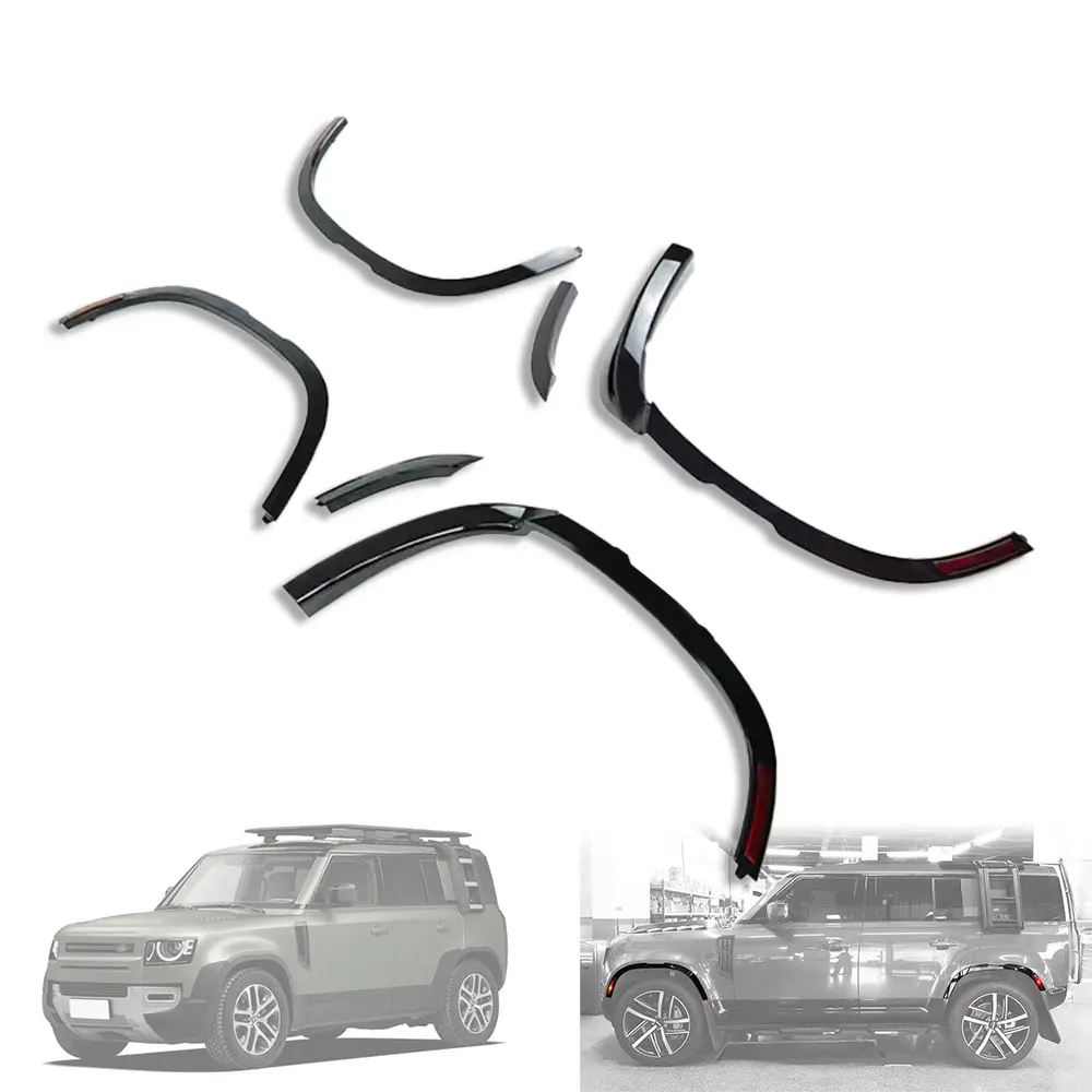 Black Car Front Rear Wheel Fender Arch Fender Flares for Land Rover Defender 2020 2021