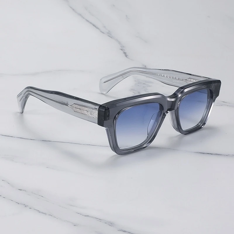 JMM FELLINI Dikke acetaat vrouwelijke zonnebril Luxe 2025, Jacques-stijl voor dames en heren met originele zonnebril Man Vrouw