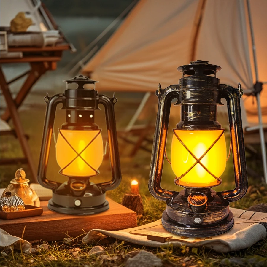 

Винтажный светодиодный металлический подвесной фонарь для путешествий, кемпинга, портативный зарядный водонепроницаемый фонарь для лошади, уличный керосиновый фонарь, 3 режима освещения