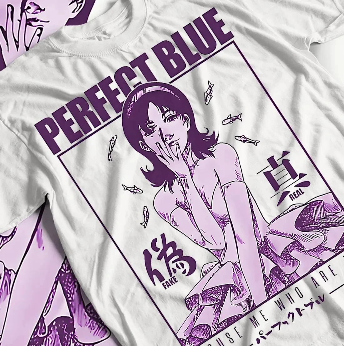 Camiseta Perfect Blue Mima Kirigo, camiseta holgada deportiva informal de manga corta cómoda de algodón puro de verano para hombres y mujeres