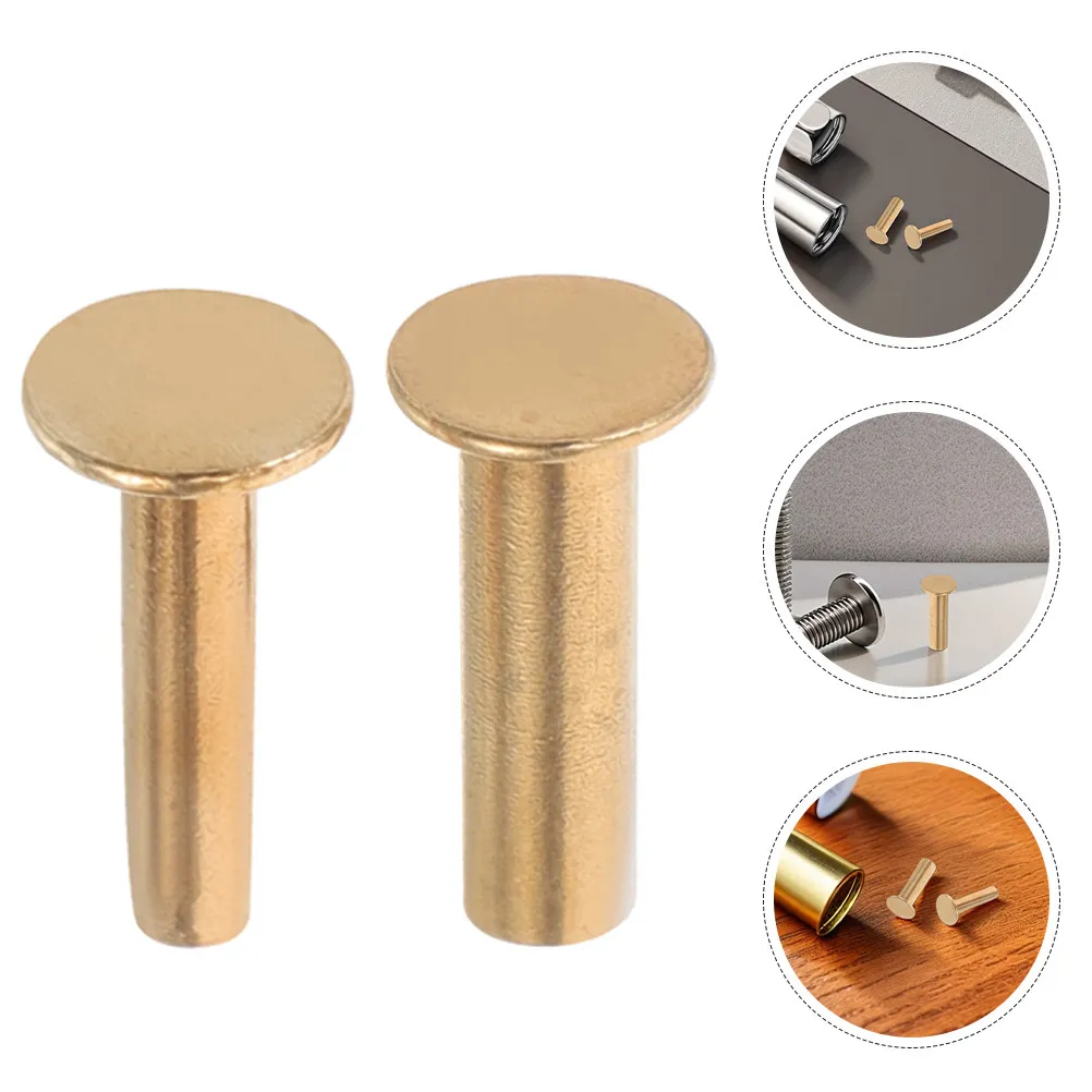 7Pairs Chef Knife Handle Rivets DIY Cutlery Hardware Replacement Fasteners for Wooden Grips Kitchen Knife Making Repair