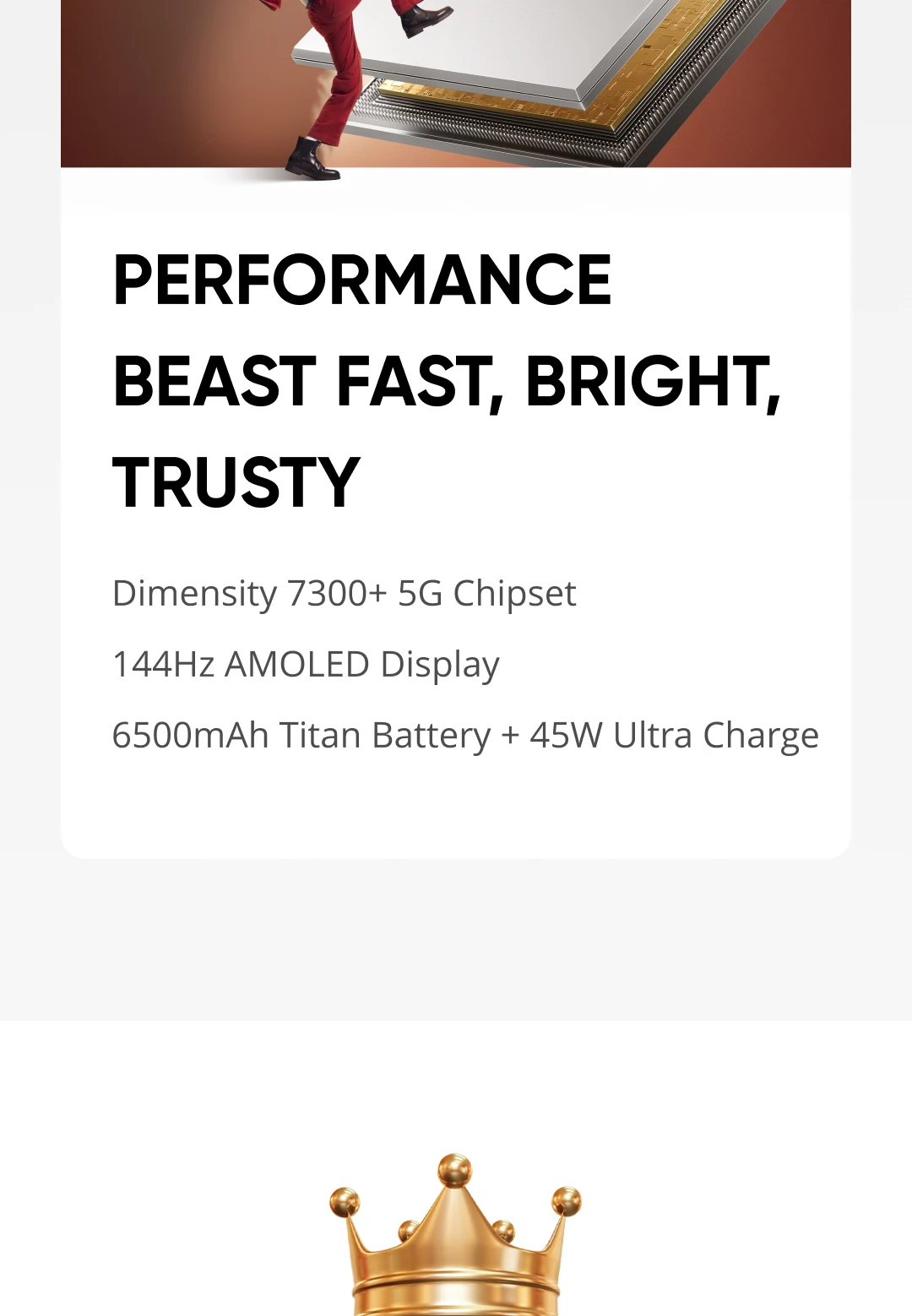 realme 15 5G Smartphone 6500mAh 45W Processor 6.77"144Hz AMOLED Display NFC Dimensity 7300+