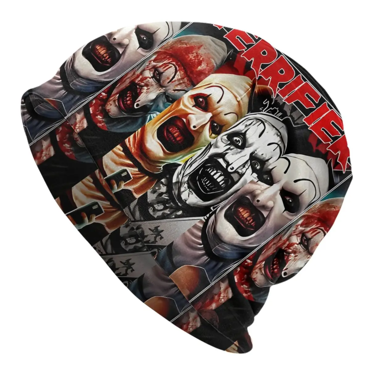 Terrifier Clown Faces Cap Casual Unisex Outdoor Skullies Beanies Hat Spring Warm Dual-use Bonnet