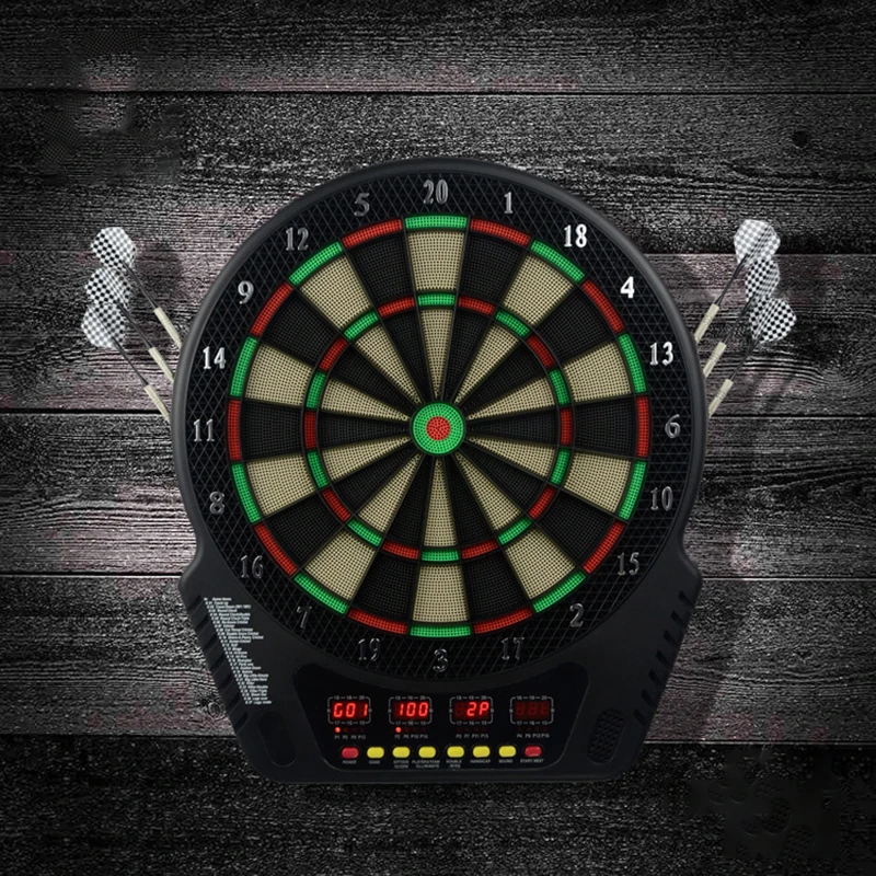 Professional Competition Electronic DartBoard,Digital Soft Tip Dart Board 27 Games 243 Variants, 4 LED Displays