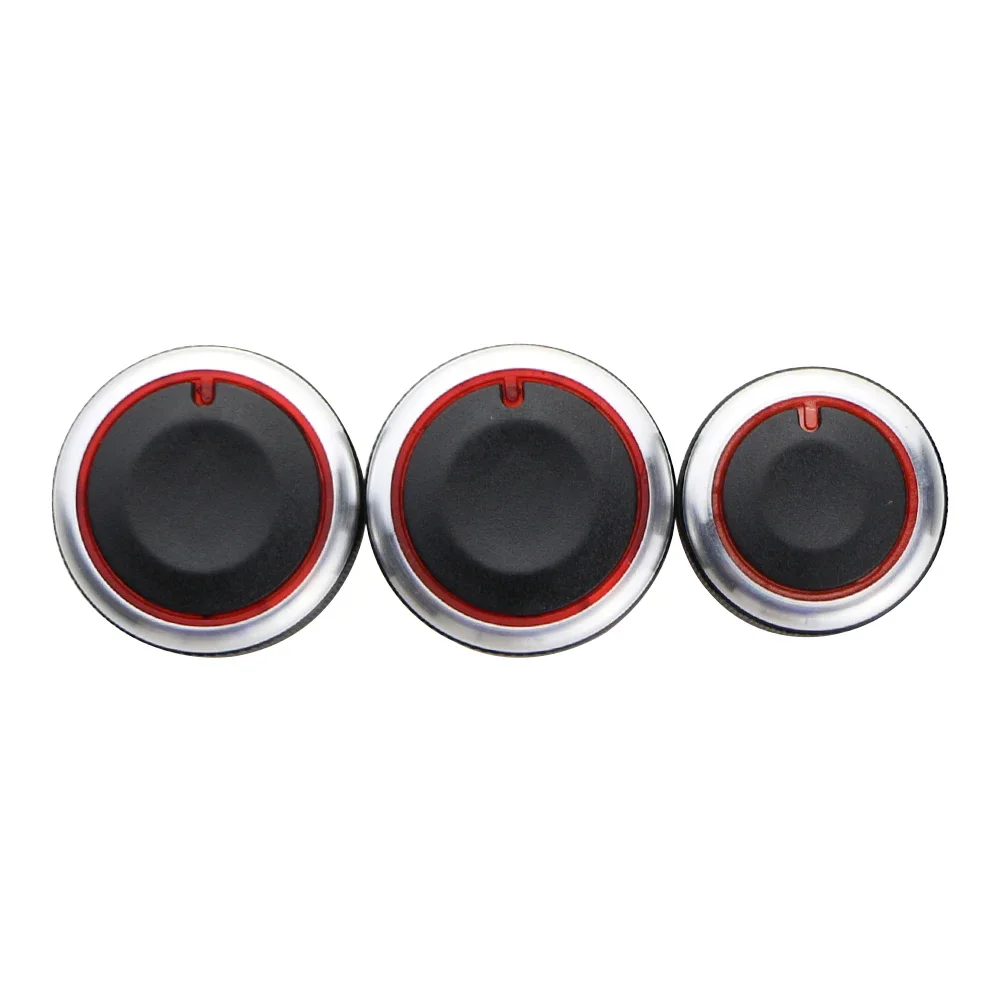 3Pcs Car AC Knob for Volkswagen VW Polo 2014 2015 2016 Air Conditioning Heater Control Switch Button Knobs Interior Accessories