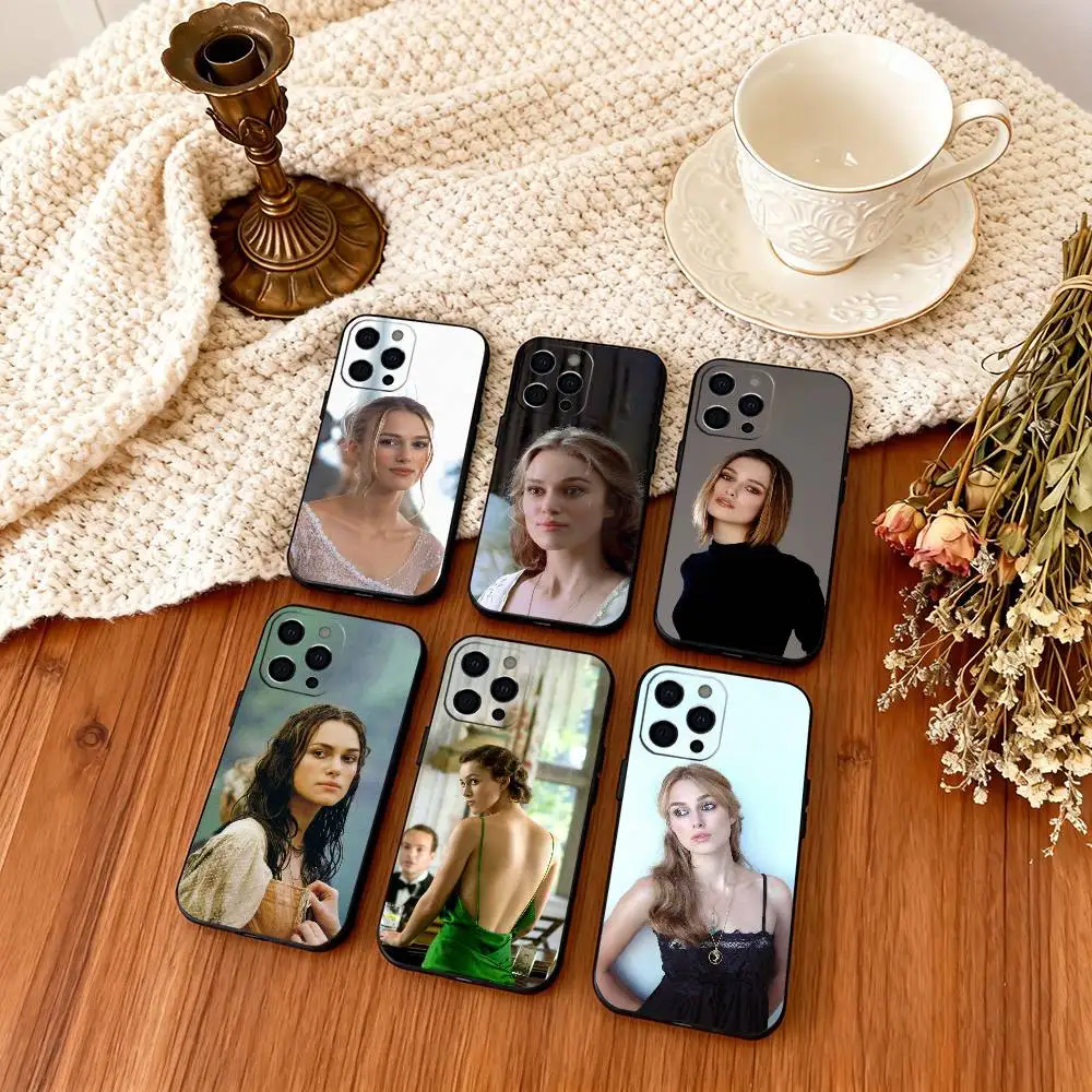 حافظة هاتف K-Keira Knightley لهاتف iPhone 17,16,15,14,13,12,11 Plus, Pro,Max,XS غطاء ناعم من السيليكون
