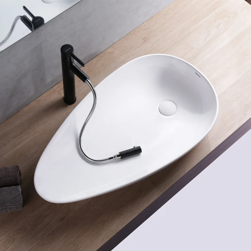 Bathroom ceramic table basin melon round, hotel creative large size washbasin