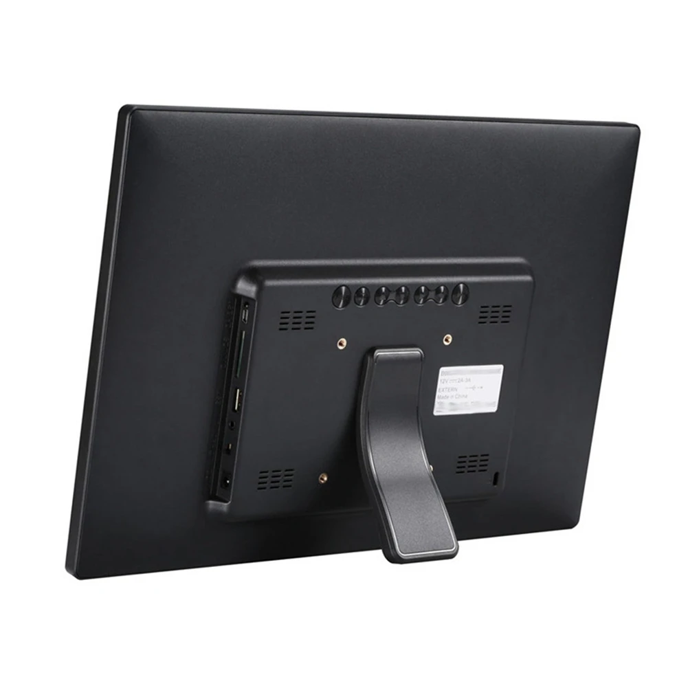 Marco de fotos Digital de 15,4 pulgadas HD 1280X800 marco de fotos electrónico música película función de reproductor de vídeo, negro, enchufe de la UE