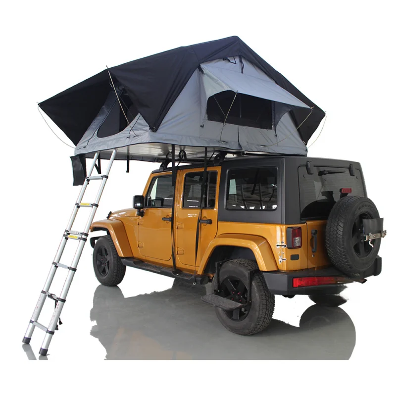 High Quality 1-3 Person Polycotton Waterproof Foldable Soft Shell Roof Top Tent For 4x4 Off-Road Camping