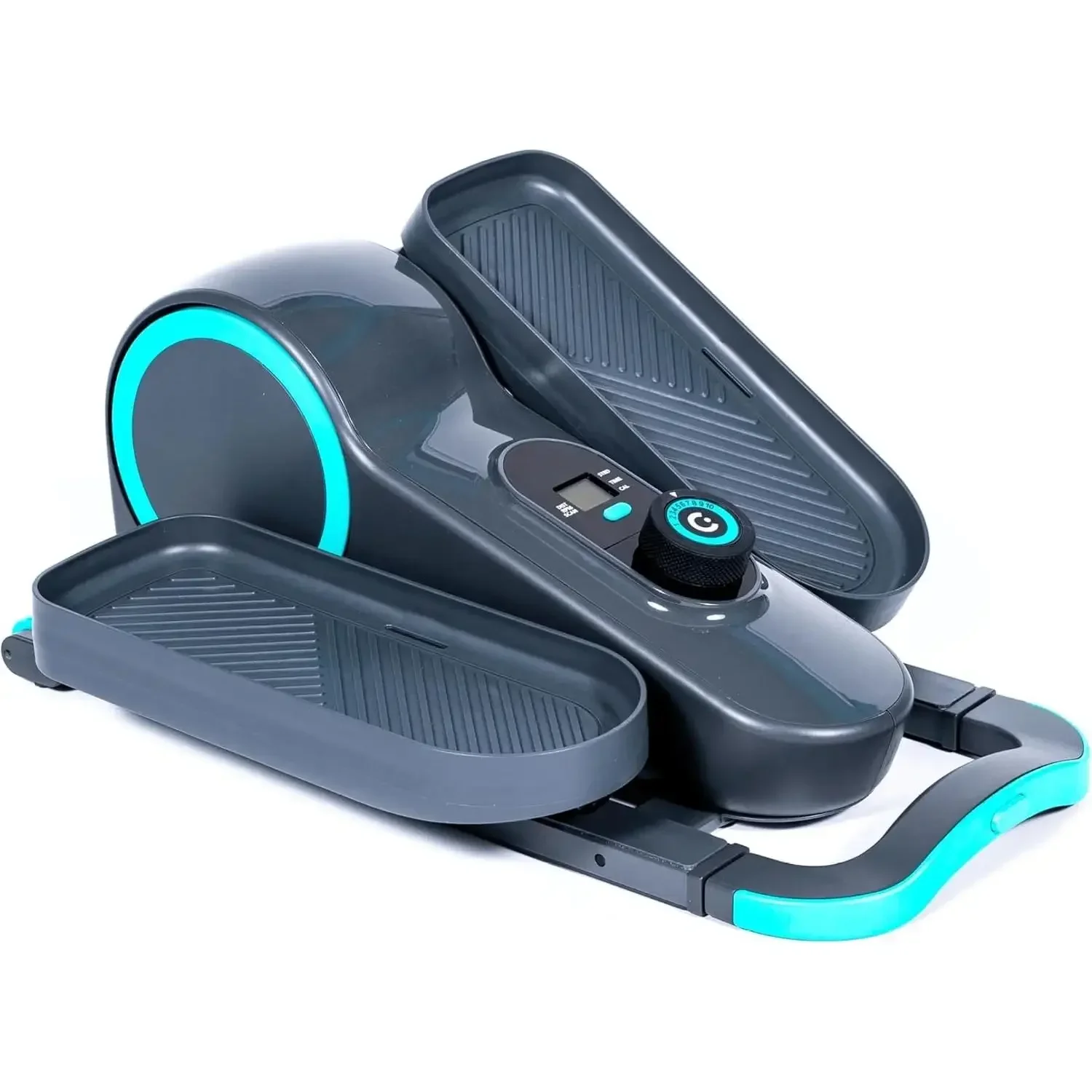 コンパクトで静かなデスク下エリプティカル、LCDモニター付き、調整可能な抵抗、伸縮式ハンドル付きポータブルデザイン