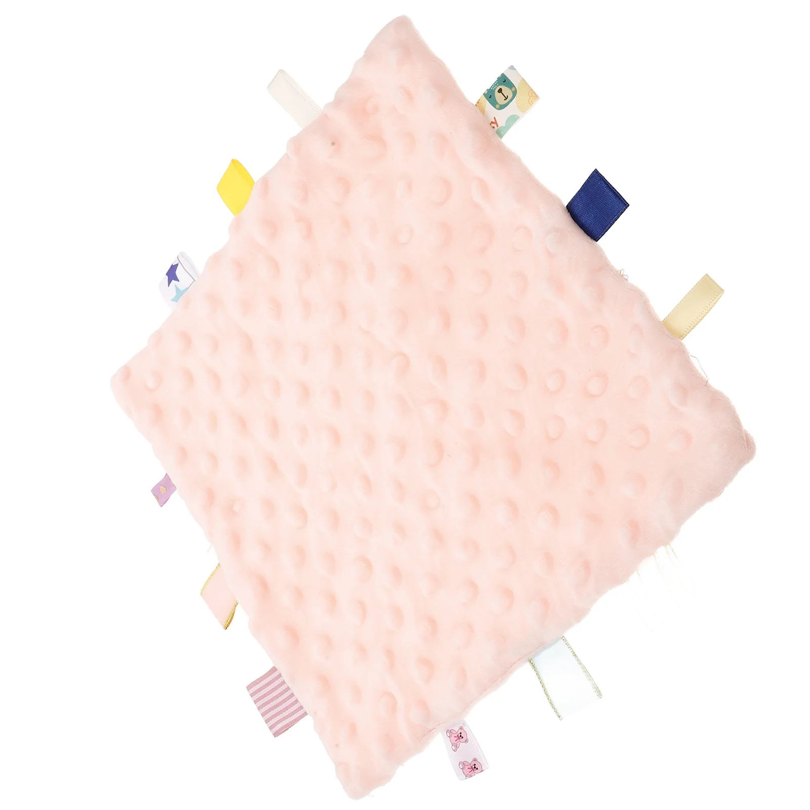 بطانية علامة الطفل بطانية أمان ناعمة لحديثي الولادة الرضع طفل صغير مربع الحسية تكبب لحاف مهدئ القطن #5