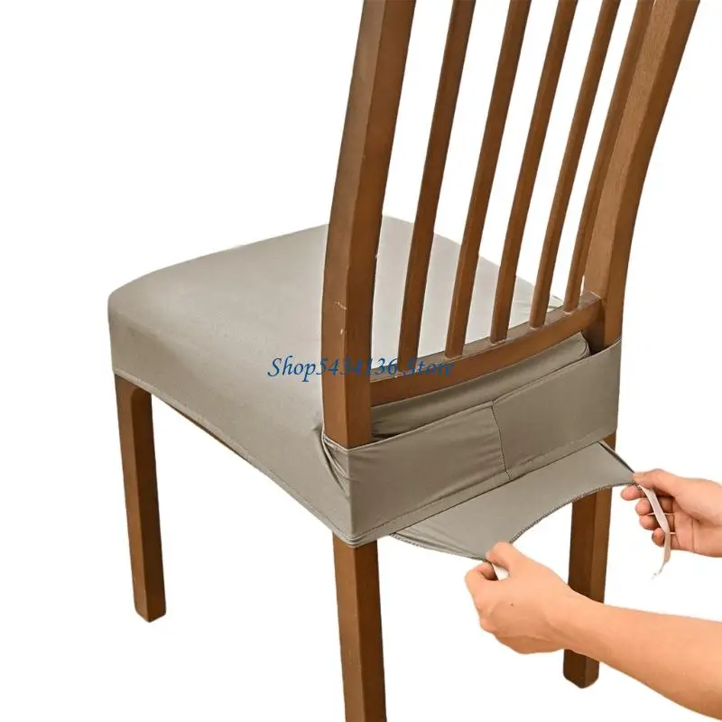H7ED Nonslip Stretch Chair Cover With Reinforced Edges Pet Friendly Polyester Fabric Multiple Color Machine Washable