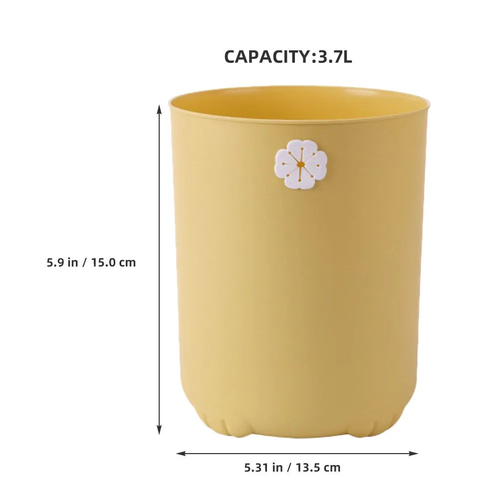 3Pcs Desk Trash Can Mini Waste Paper Container Adorable Cartoon Decor Practical for Home Office Pens Tissues Storage