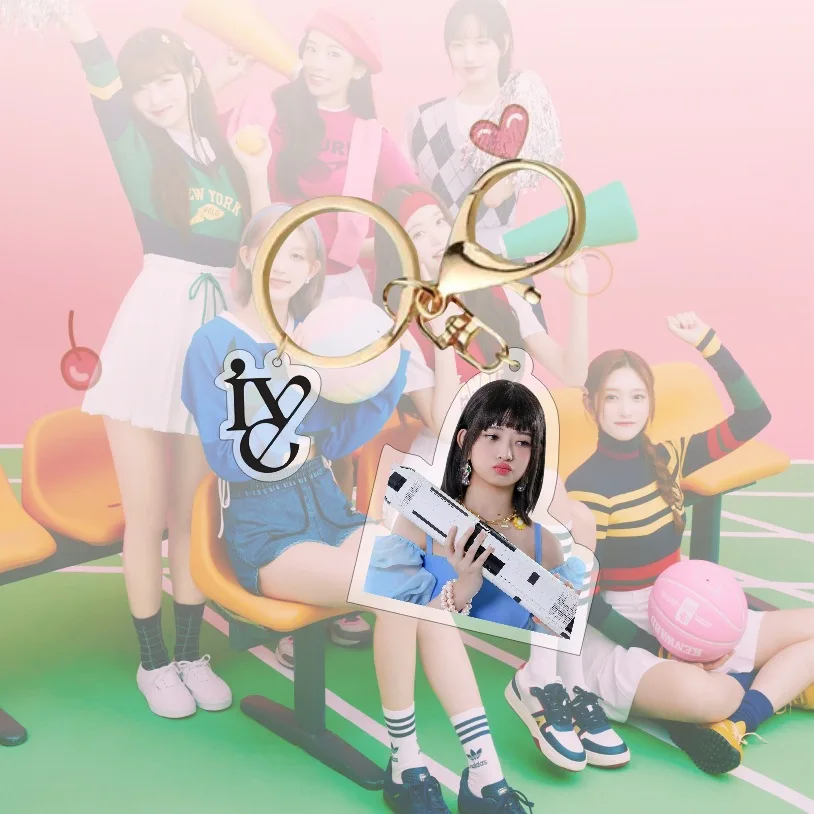 Kpop Idol IVE Acrylic Keychain New Key Chain Accessories Key Ring Pendant Keyring Gifts Fans Collection