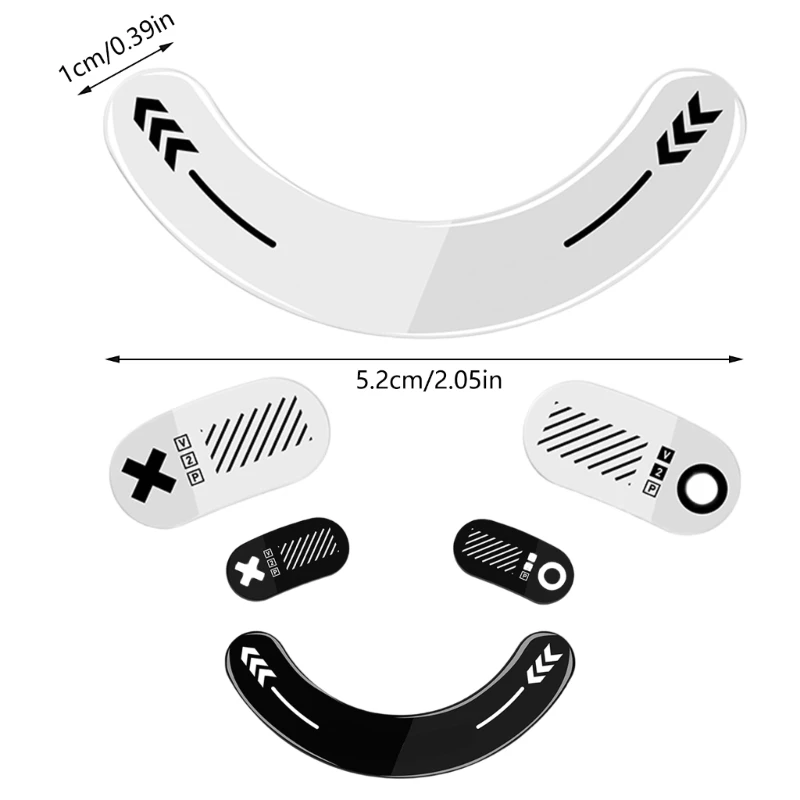 Mouse Skates Smooth Glides Mouse Feet Pads Scratch Resistance สำหรับ V2 Mouse Gaming สติกเกอร์เท้าแก้ว