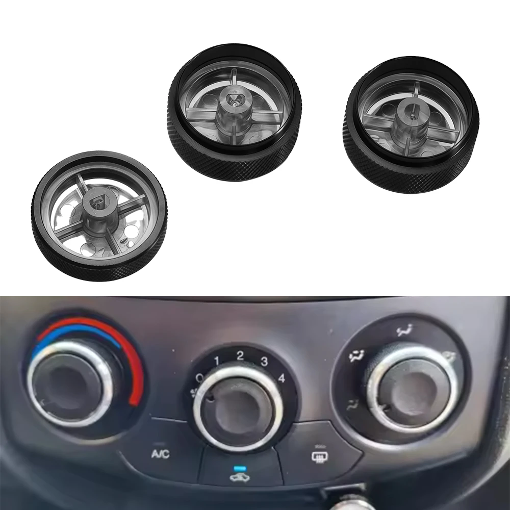 3 Stück/Set für Chevrolet Sail 2008-2014 Klimaanlagenknopf AC-Knopf Heizungsregler Schalterknopf Auto-Styling