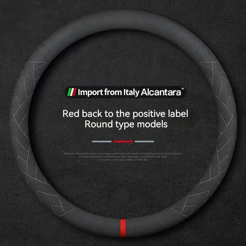 For ASTRA CORSA INSIGNIA MOKKA VECTRA GTC Tigra Suede Leather Car Steering Wheel Cover Anti-slip Auto Accessories