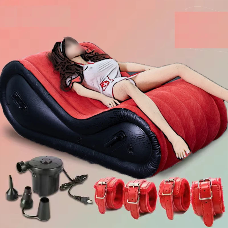 Sex inflatable sofa bondage handcuffs  sex furniture adult couple sexy game sexy handcuff  love chair bdsm restrain