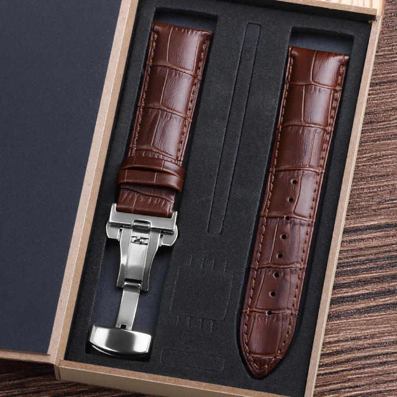 Genuine Cowhide Watch Straps with Box