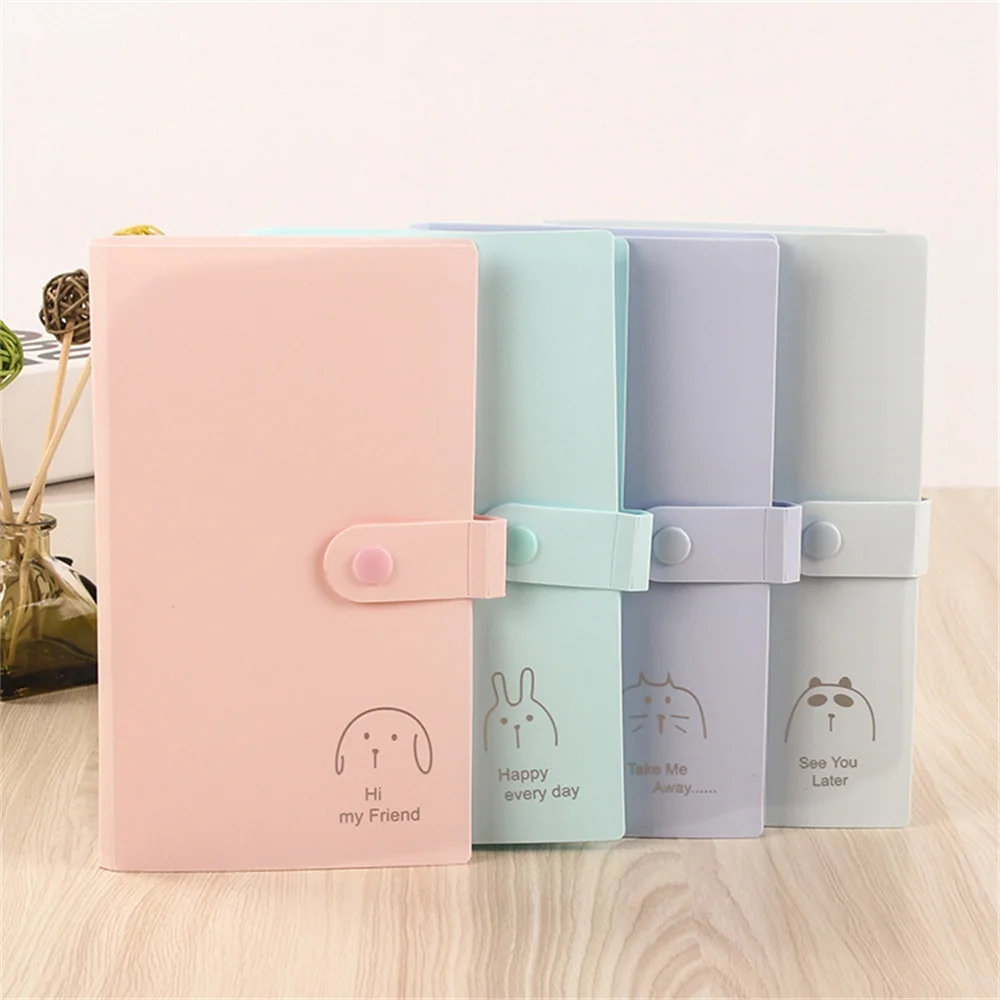 Card Book With Buckle Transparent Convenient Single 240 Cards Business Card Book Photo Album Dust-proof Fall-proof Multilayer