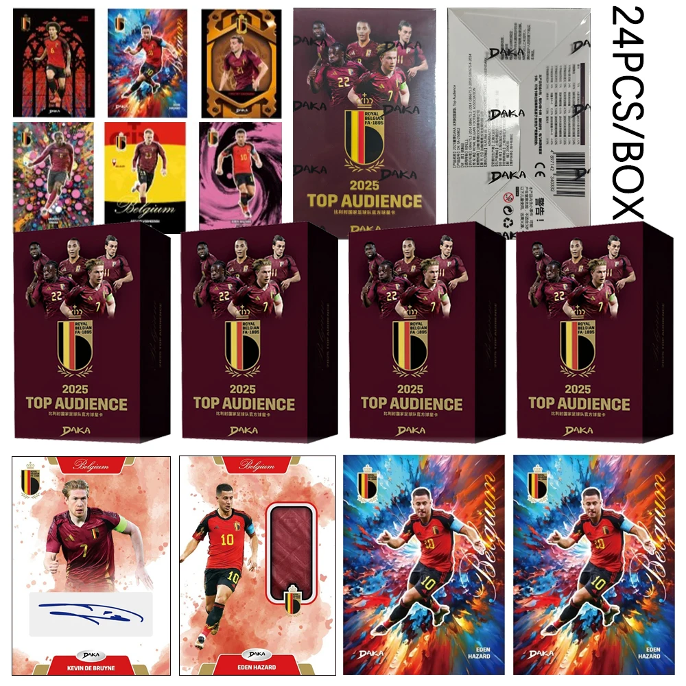 

PANINI 2025 Belgium 25PCS/BOX AUDIENCE KEVIN DE BRUYNE Hazard Baka Yoko Trossard Jersey signed collectible card festival gift