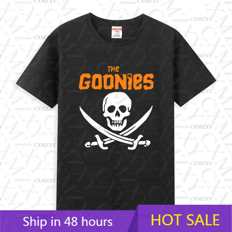 

2025 Men T Shirt Casual The Goonies Skull T-shirt Graphic Summer Short Sleeves 100% Cotton S-3XL Cool Tee