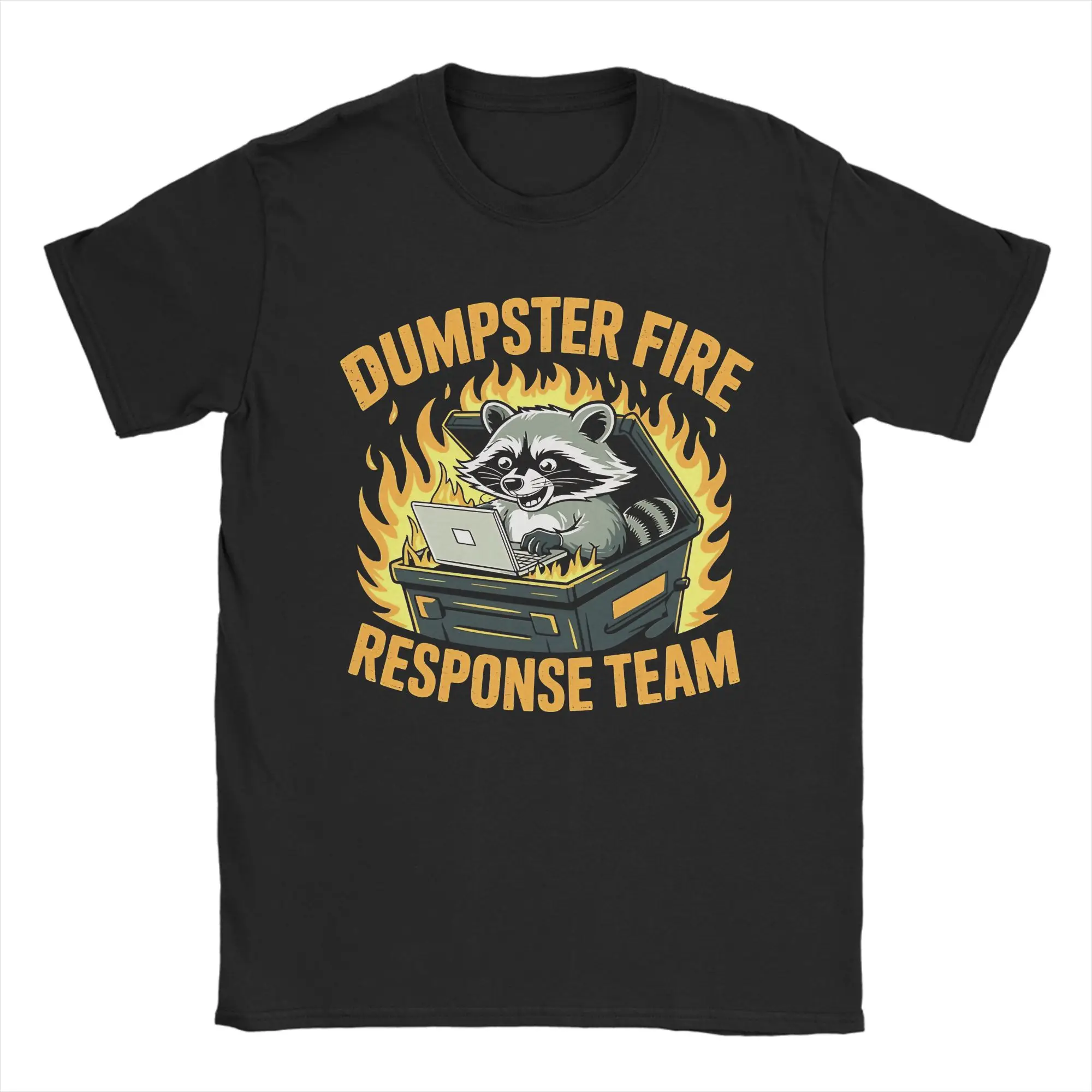 Dumpster Fire Response Team Raccoon T Shirt Harajuku T-Shirts Short Sleeve Y2K Tshirt Summer Cotton Comfortable 4XL Top Tees