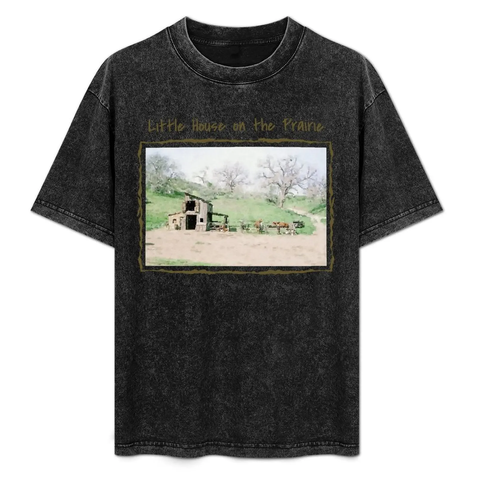 

Little House on the Prairie Barn T-Shirt blue archive vintage t shirts graphic shirts mens graphic t-shirts anime