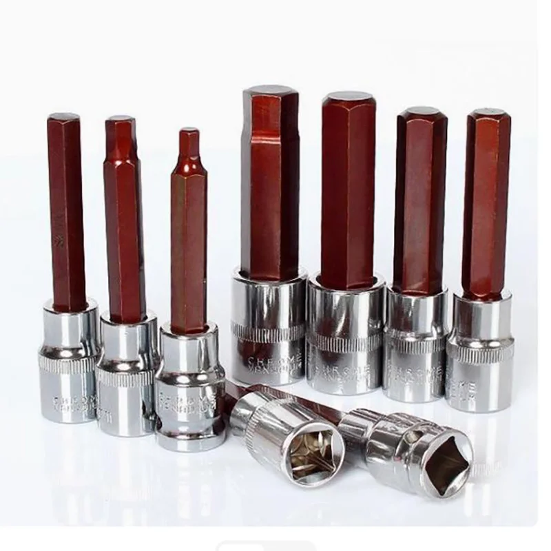 

55mm 100mm 300mm Long 1/2 Hex Bit Socket Hexgon Bits Adapter Allen Key Spanner Ratchet Wrench H3 H4 H5 H6 H8 H10 H12 H14 H17 H19