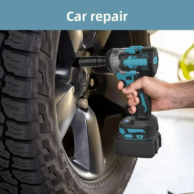 ประแจไฟฟ้าไร้สายลิเธียมไอออน 600 นิวตันเมตร ชุดเครื่องมือไฟฟ้าไร้สายแบบมืออาชีพ ประแจกระแทกแรงบิดสูง