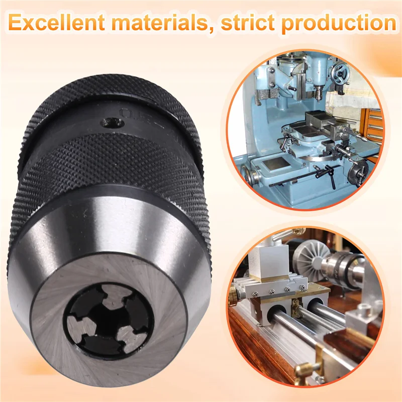 

AT44-B10-(0.5-6Mm) Drill Chuck Automatic Self Tighten Keyless Adapter Holder Taper Hole Lathe Milling Machine Drilling Tool