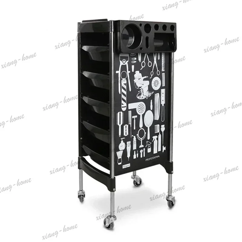 Factory Direct Italian Style Storable Trolley Originality Barber Shop Multifunctional Trolley Modern Nail Salon Furniture Skjuta