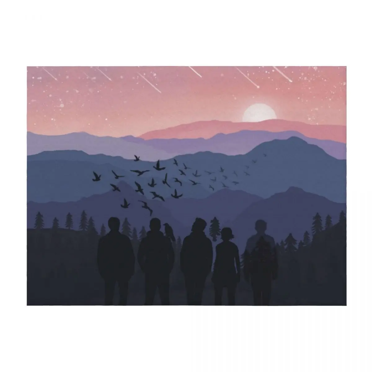 

TRC Sunset Landscape Throw Blanket Retros christmas decoration Sofa Quilt Soft Beds Blankets