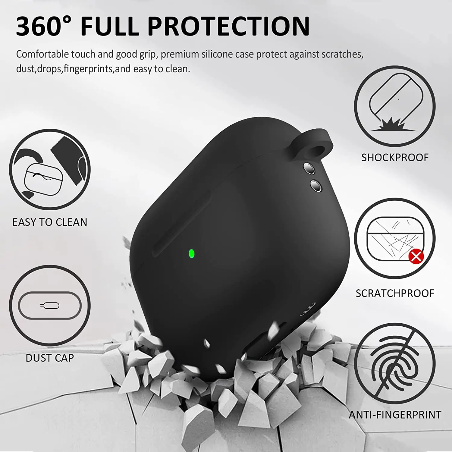 Чехол для Airpods Pro 2-го поколения, мягкие чехлы, противоударный чехол с цепочкой для ключей, чехол для женщин для AirPods Pro 2, чехол для зарядки