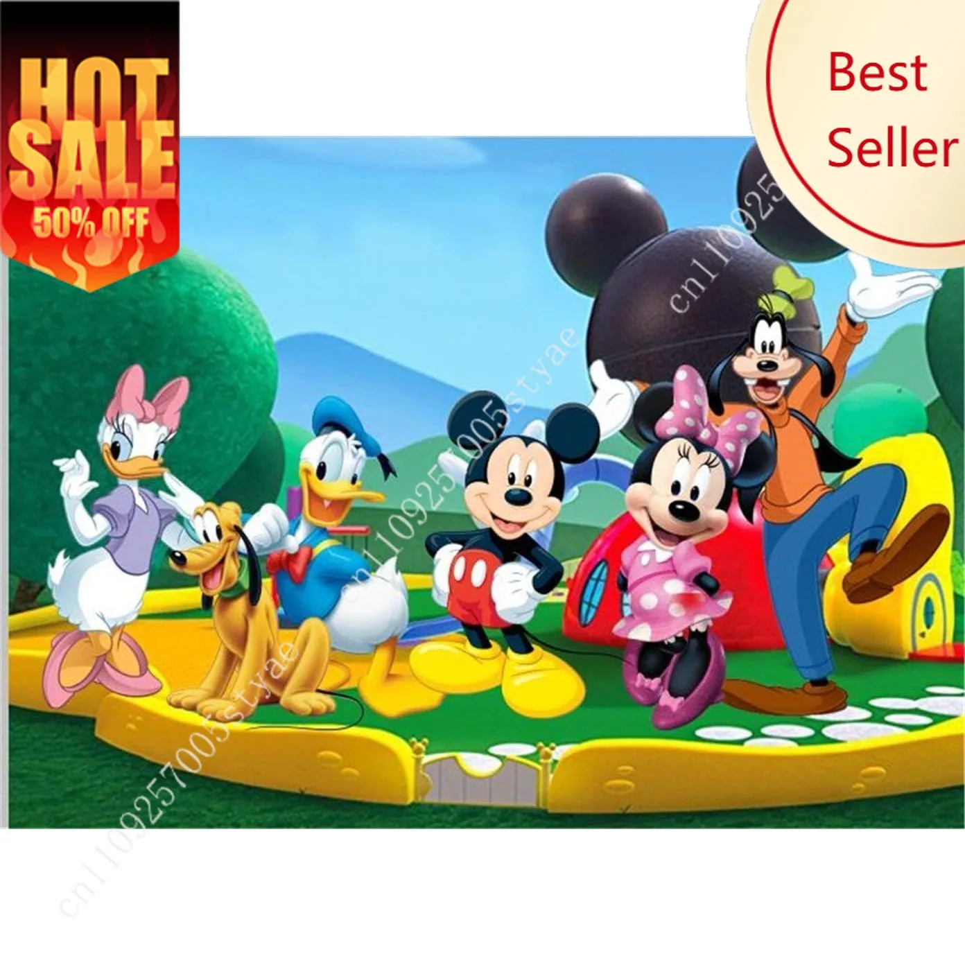 

Mickey Minnie Mouse Tapestry Disney Cartoon Poster Flag Wall Hanging Art Party Holiday Decorations Custom Decor Gifts Tapestries