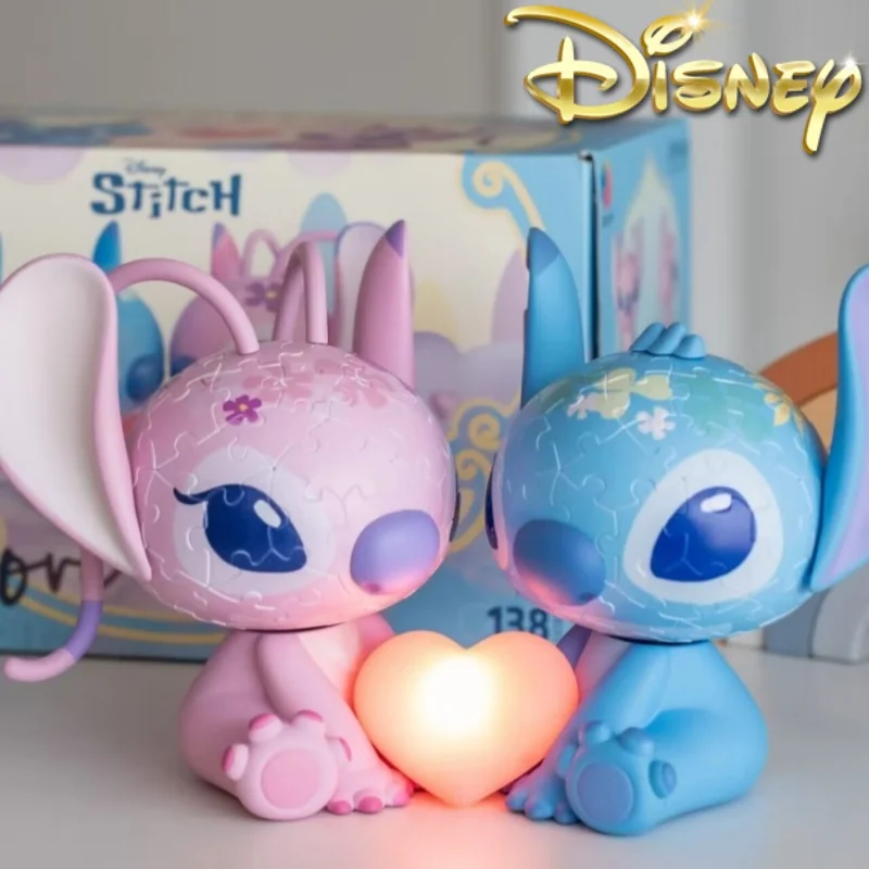 Disney 3d-Jp Lilo & Stitch Toys Anime Stitch Figurines Angel Girls Kawaii Stitch Night Lamp Night Light Room Decoration Gift