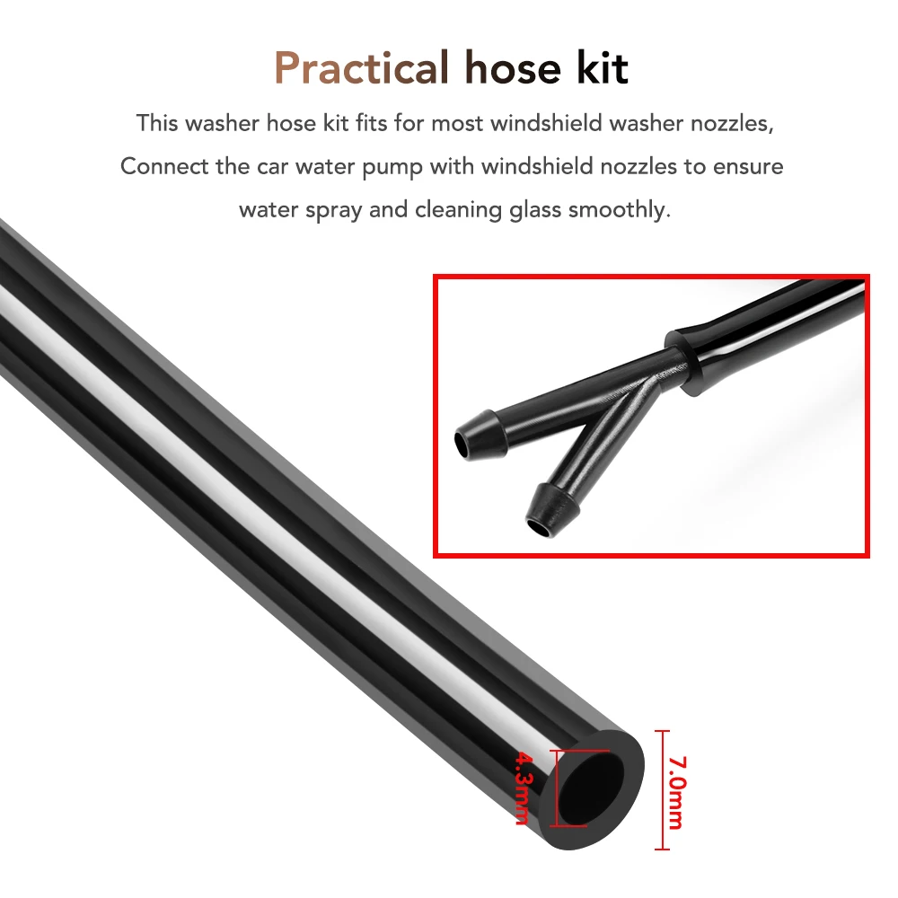 Universal Car Windshield Nozzle Washer Hose FOR Audi A4 B5 B6 B8 A6 C5 C6 A3 A5 Q3 Q5 Q7 BMW E46 E39 E90 E36 E60 E34 E30 F30 F10