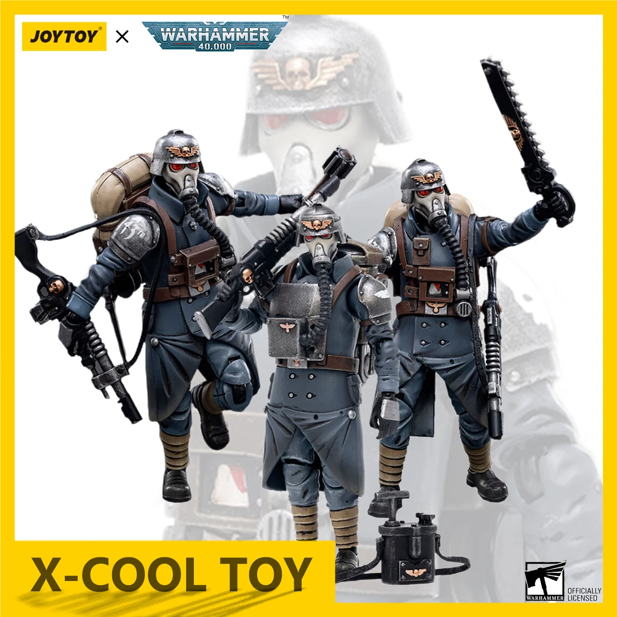

JoyToy Warhammer 40K Action Figure 1/18 Astra Militarum Death Korps Of Krieg Veteran Squad Sergeant Joint Movable Figure Toys