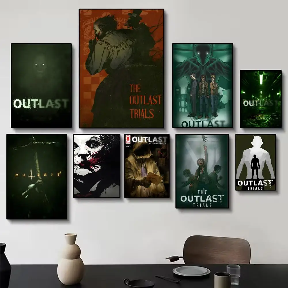 Póster Decorativo Casual Terrifying Intense O-Outlast, Arte Mural para Sala de Estar, Regalos para el Hogar, Decoración