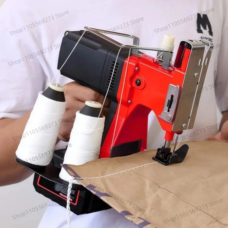 Double Thread Sewing Machine for Small Bag Sealing, Portable Rice Bag Closer & Stitcher