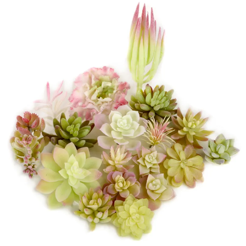 

1 Pc Flower Head Artificial Mini Succulent Plants Yellow Color Lotus Plant Home Garden Decorations For Art Decor