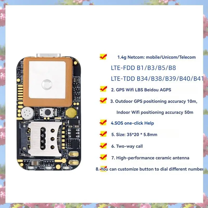 L72A-ZX908 Mini 4G GPS Tracker PCBA Chip Board Für Fahrzeug Auto Person Tracking System Drahtlose WIFI Beidou Satellite Locator
